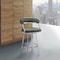 Armen Living Dione 26" Counter Height Swivel Gray Faux Leather and Brushed Stainless Steel Bar Stool 840254335134 - alternate 7